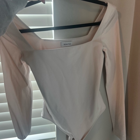 Babaton Tops - Babaton LIGHT SAND bodysuit!!